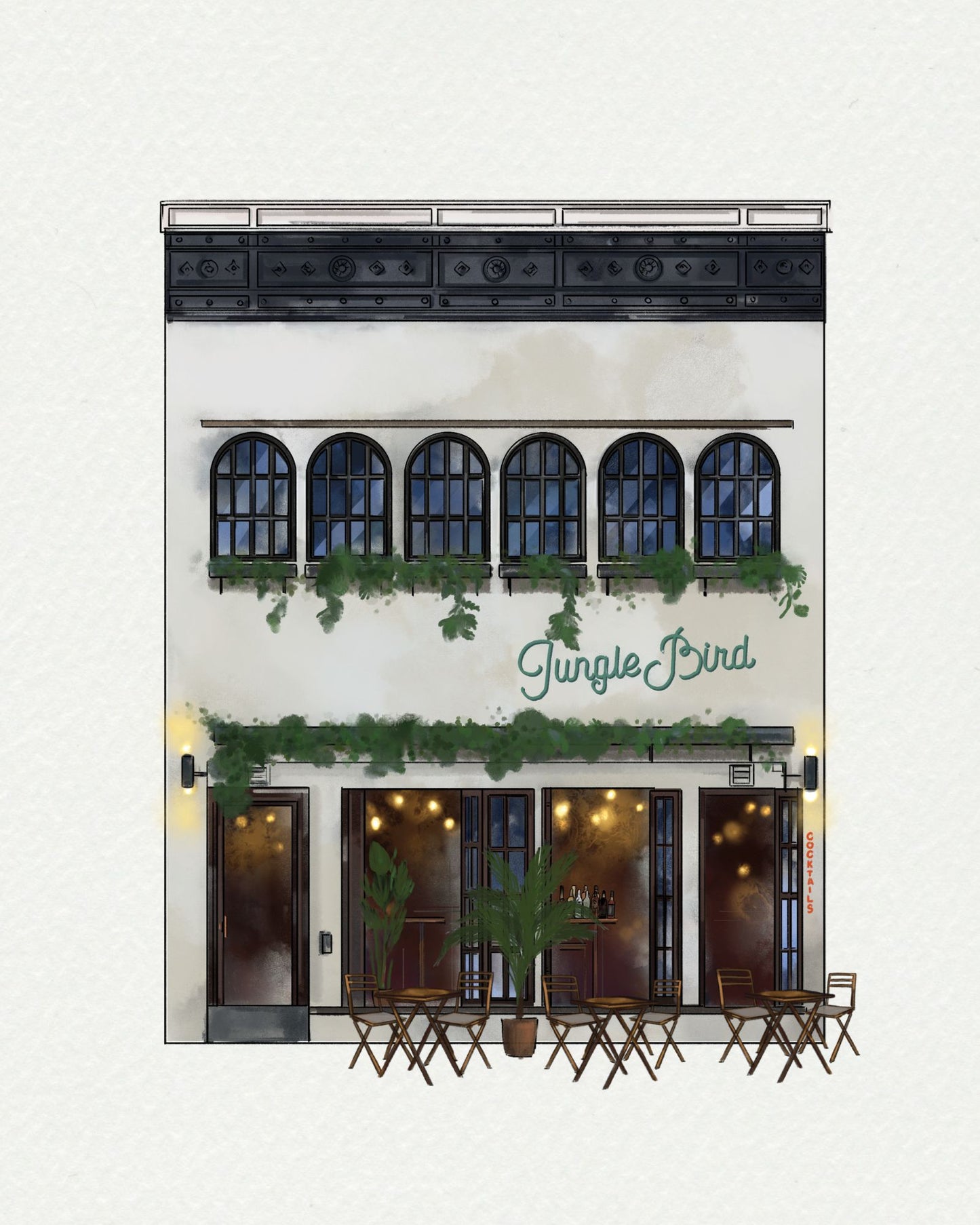 Our First Date Venue Drawing: Custom Anniversary Gift