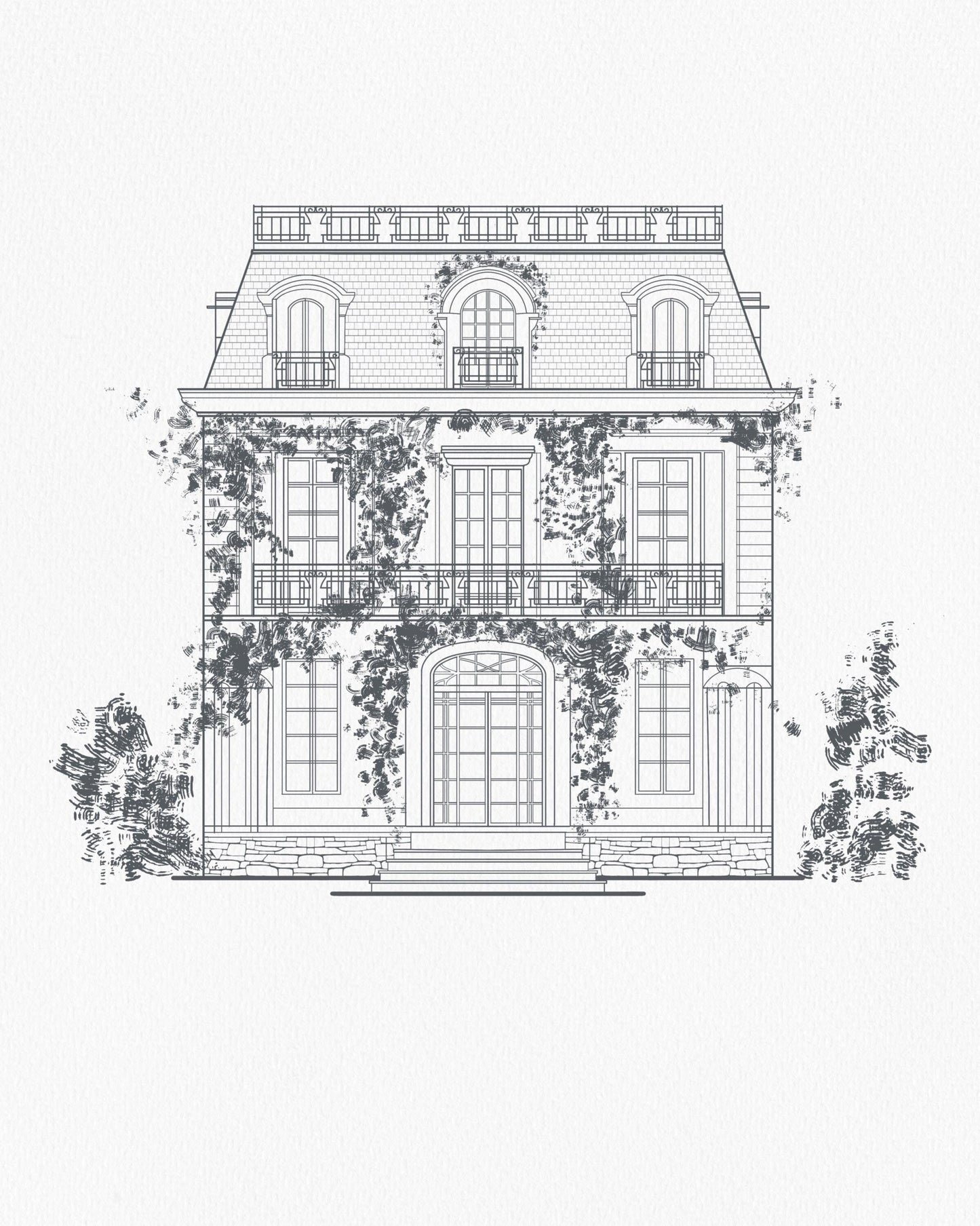 Custom Wedding Venue Sketch: Personalized Line Art Illustration