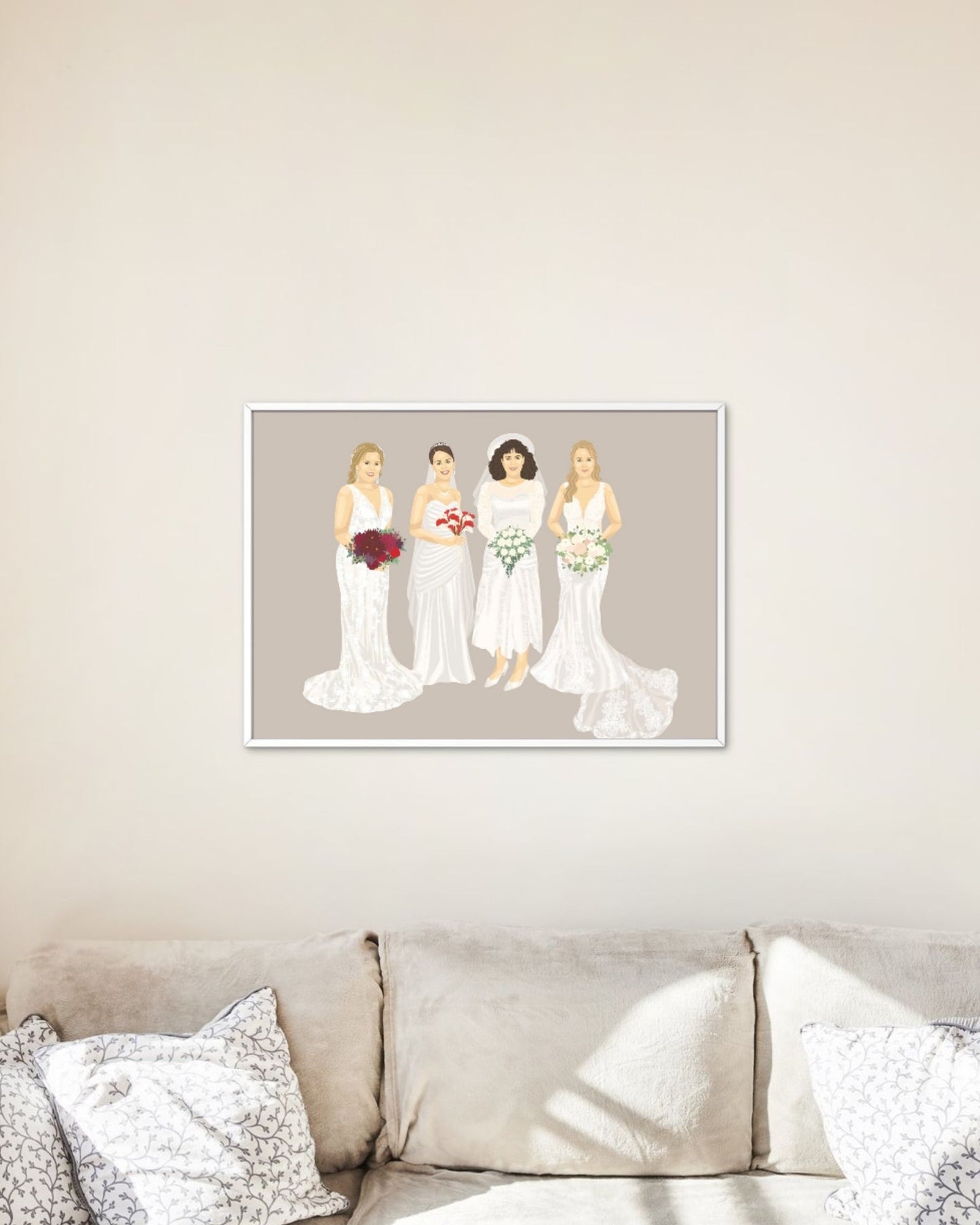 Custom Generational Wedding Portrait Gift for Mother of the Bride