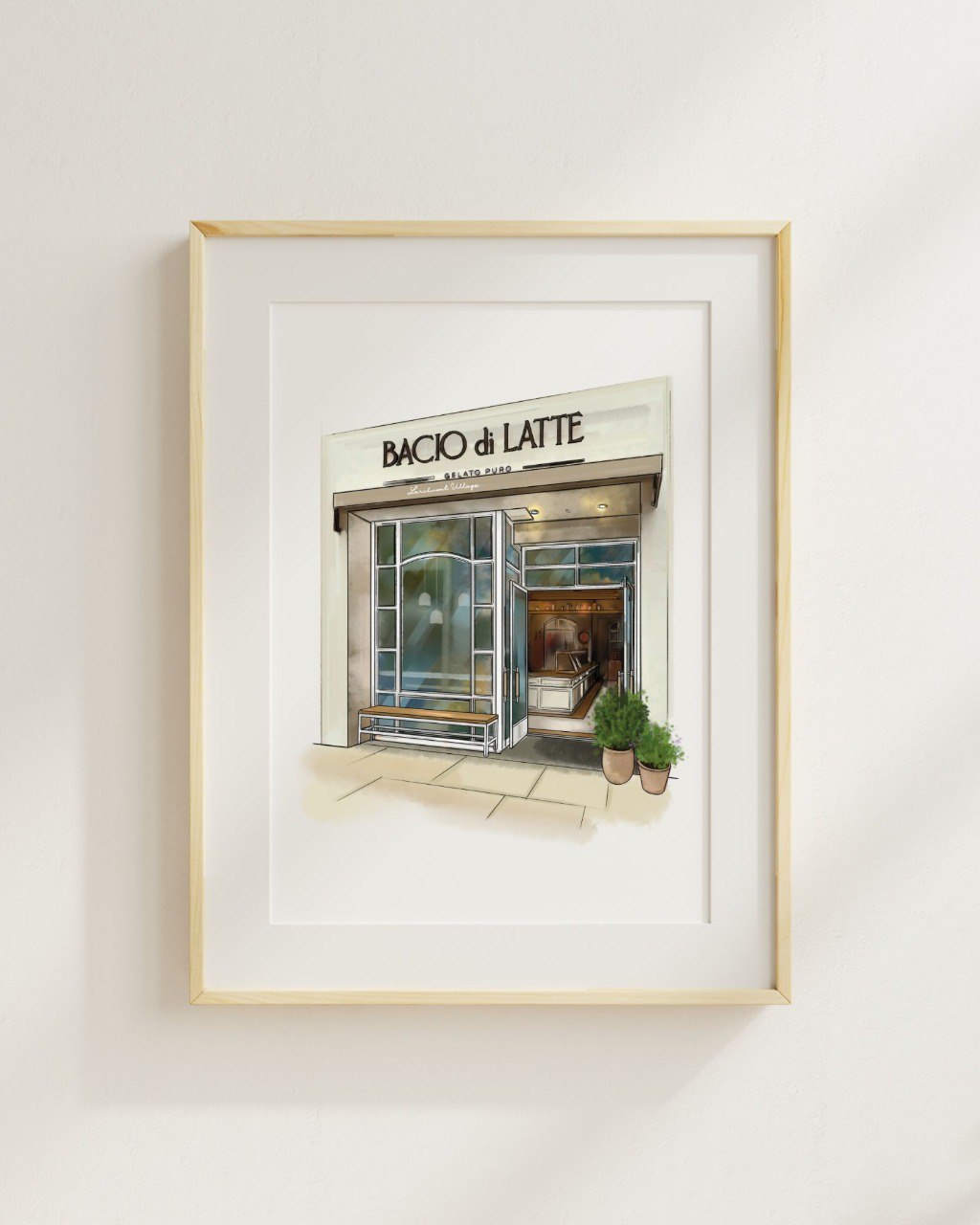 Our First Date Venue Drawing: Custom Anniversary Gift