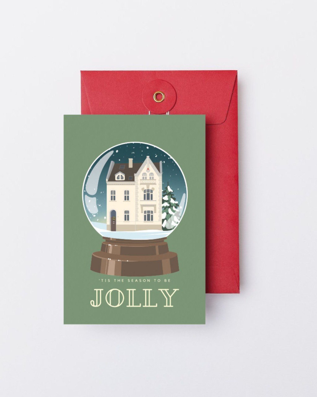 Your Home Portrait in a Snow Globe: Personalised Holiday Card