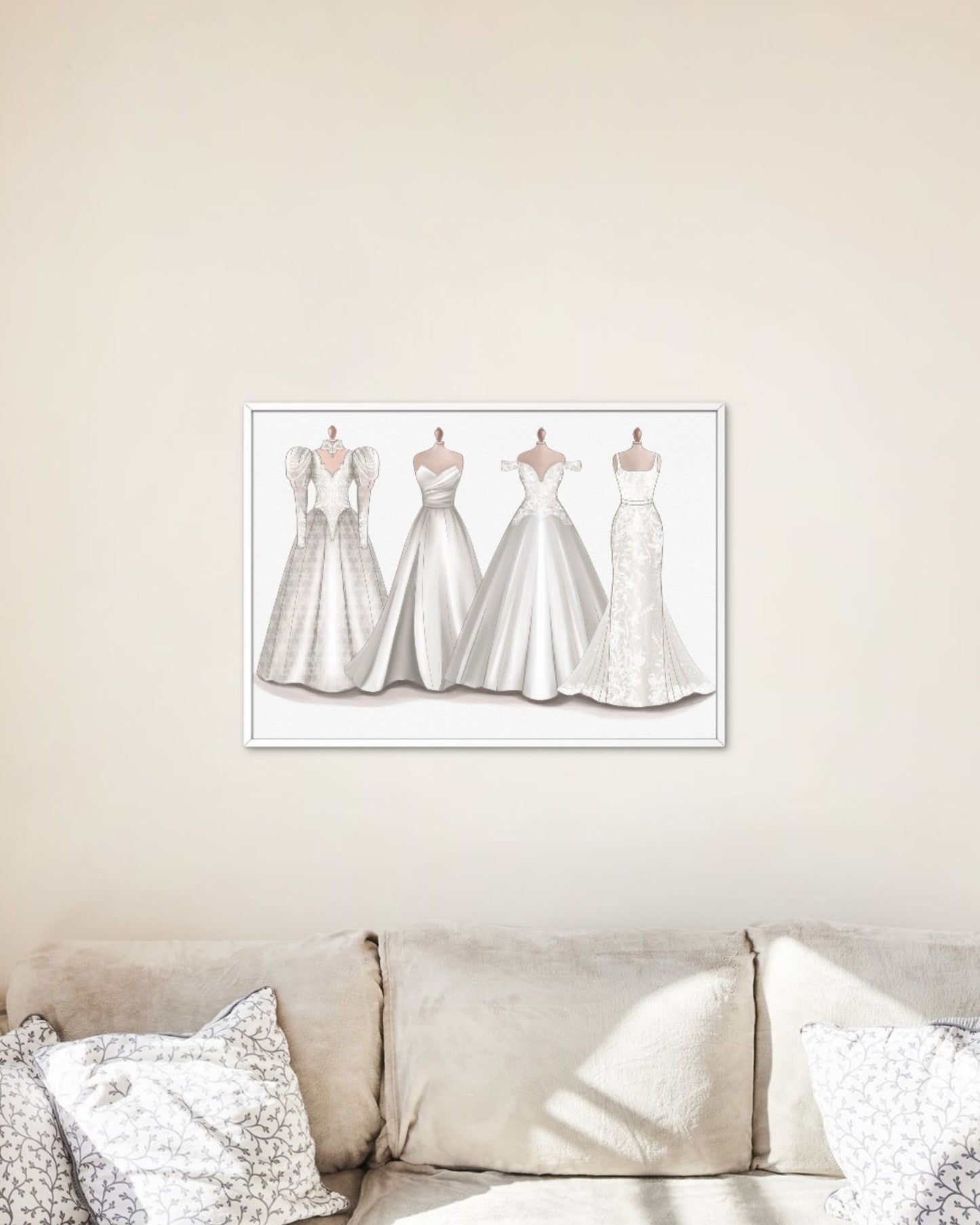 Mother and Daughter Wedding Dress Sketch