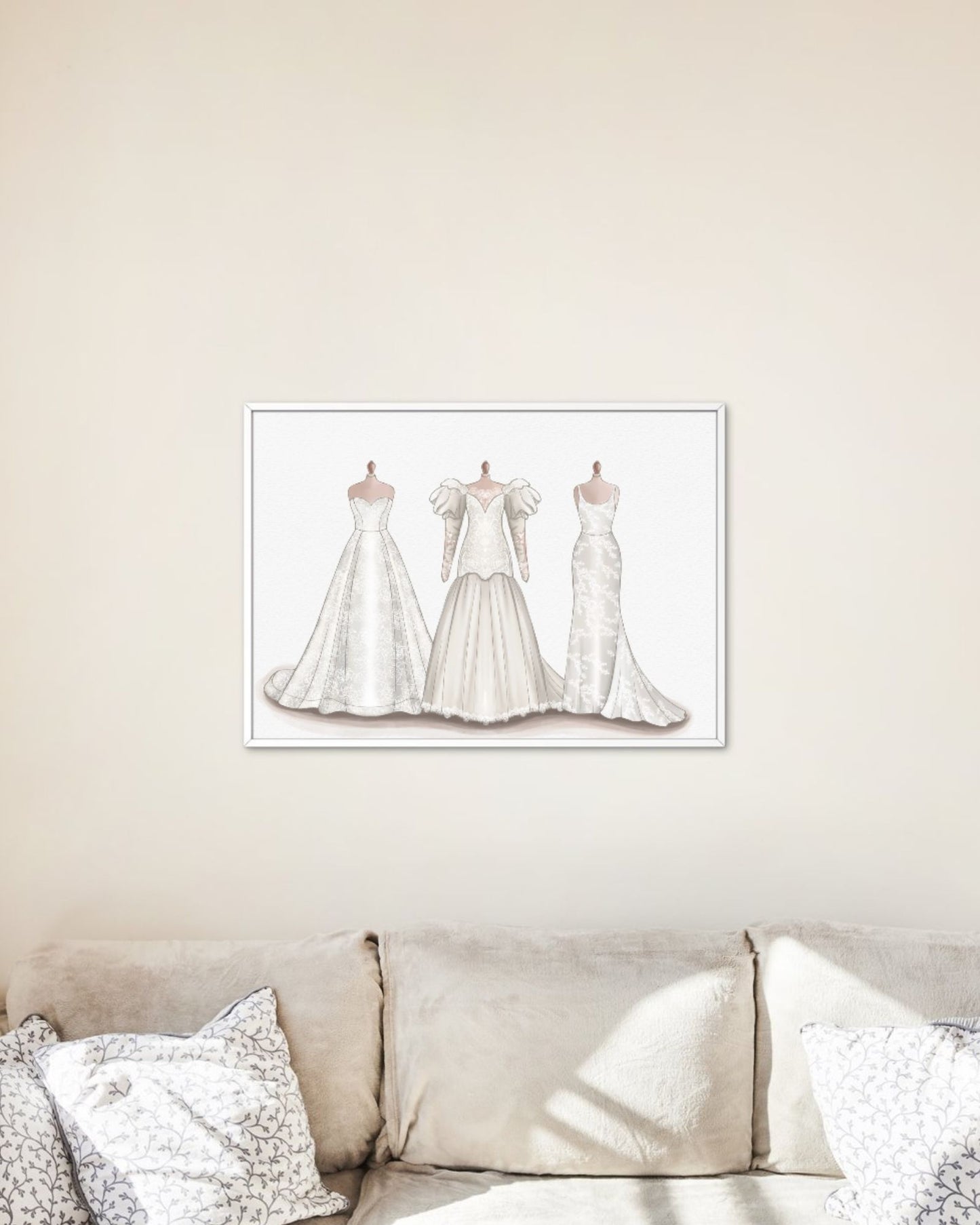 Mother and Daughter Wedding Dress Sketch