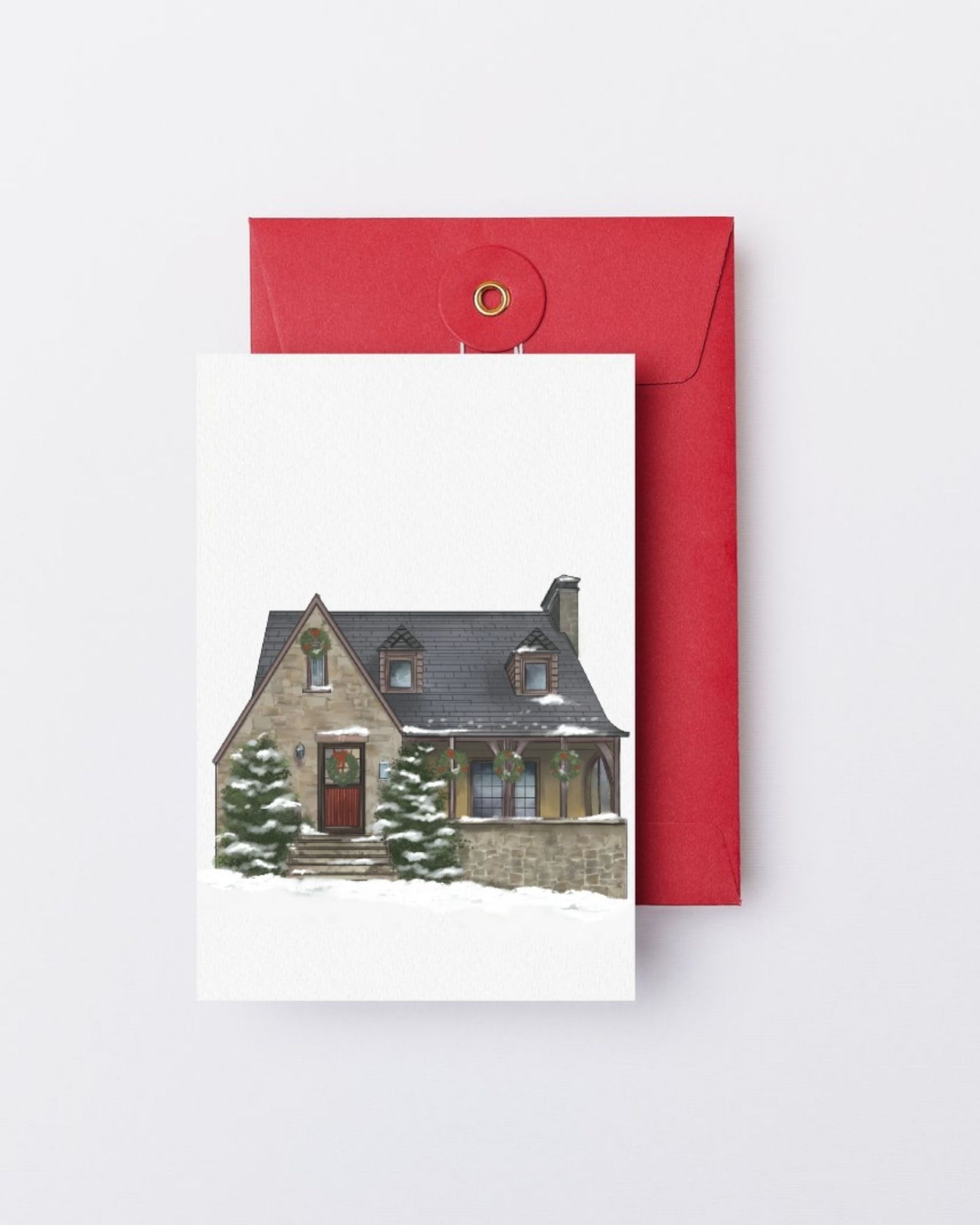Your Home Portrait on Christmas Cards: Personalised Holiday Card