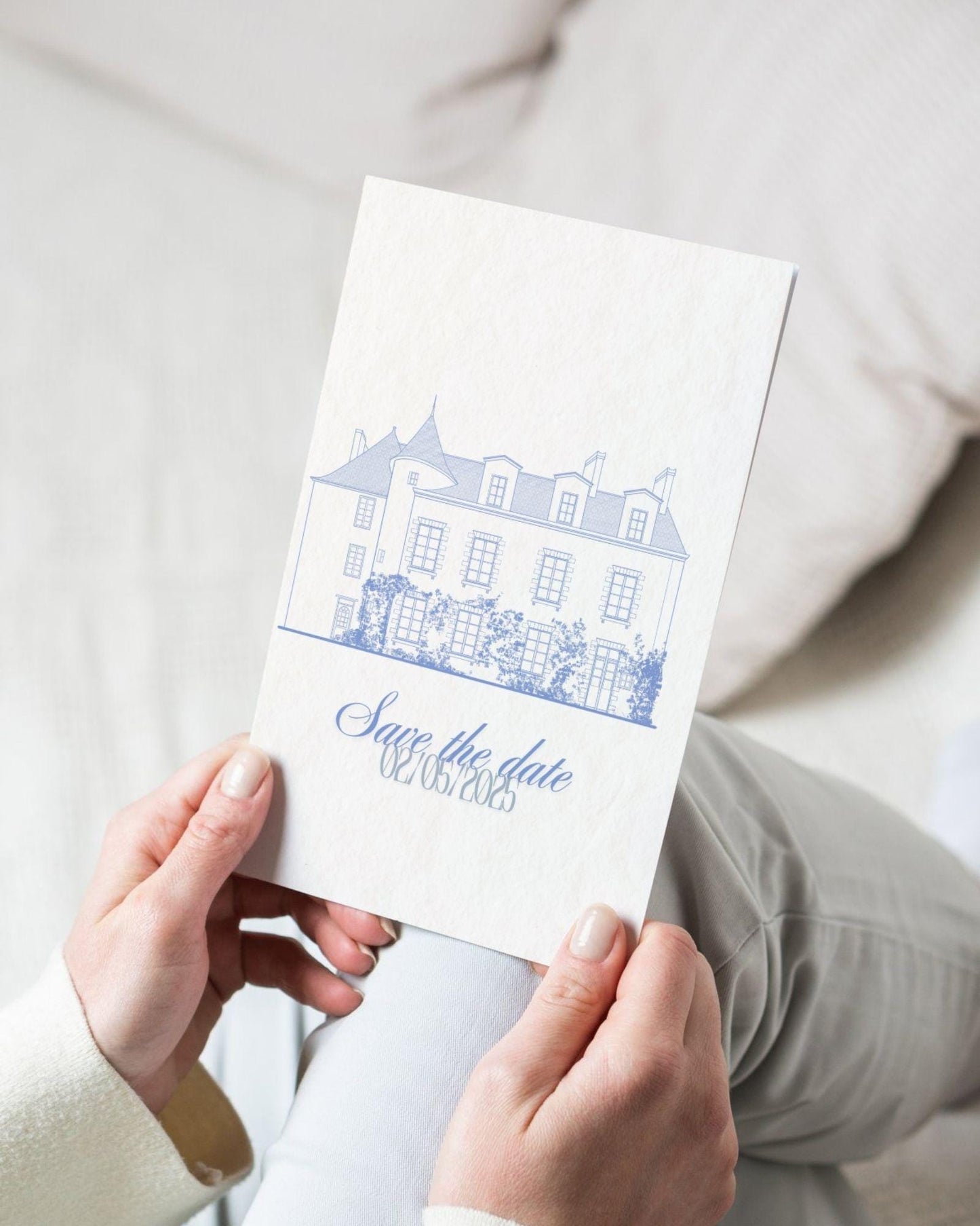 Custom Wedding Venue Sketch: Personalized Line Art Illustration