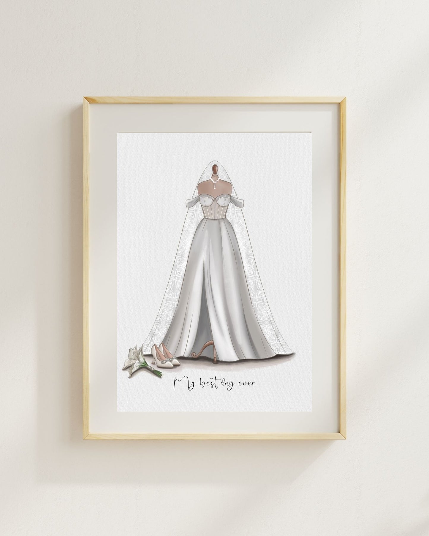 Mother and Daughter Wedding Dress Sketch