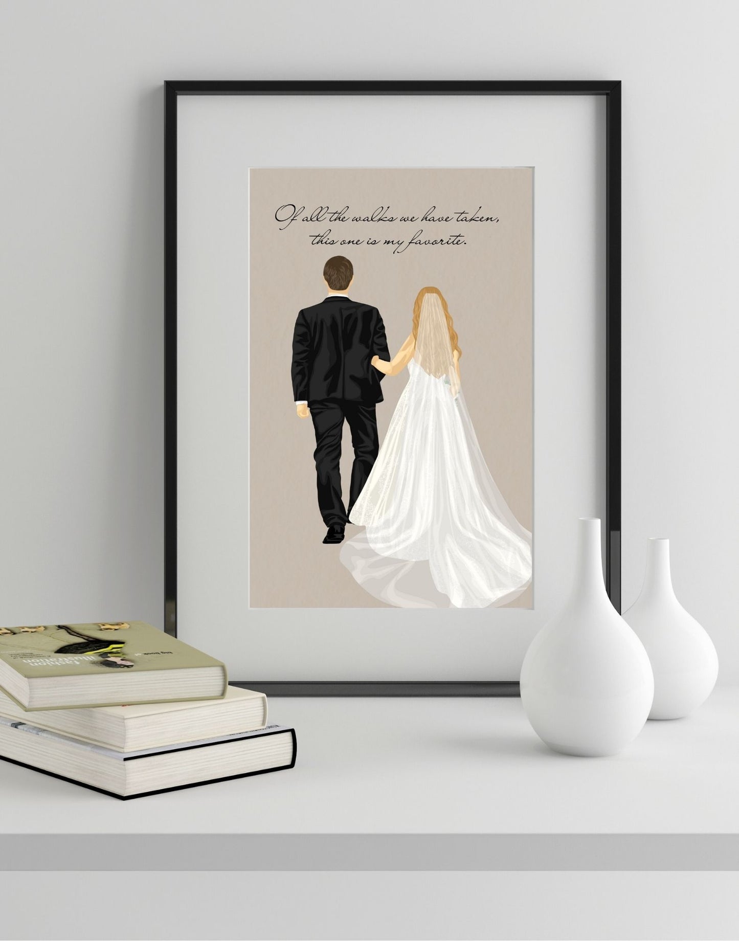 Father & Daughter Walking Down the Aisle Personalised Father of the Bride Wedding Gift