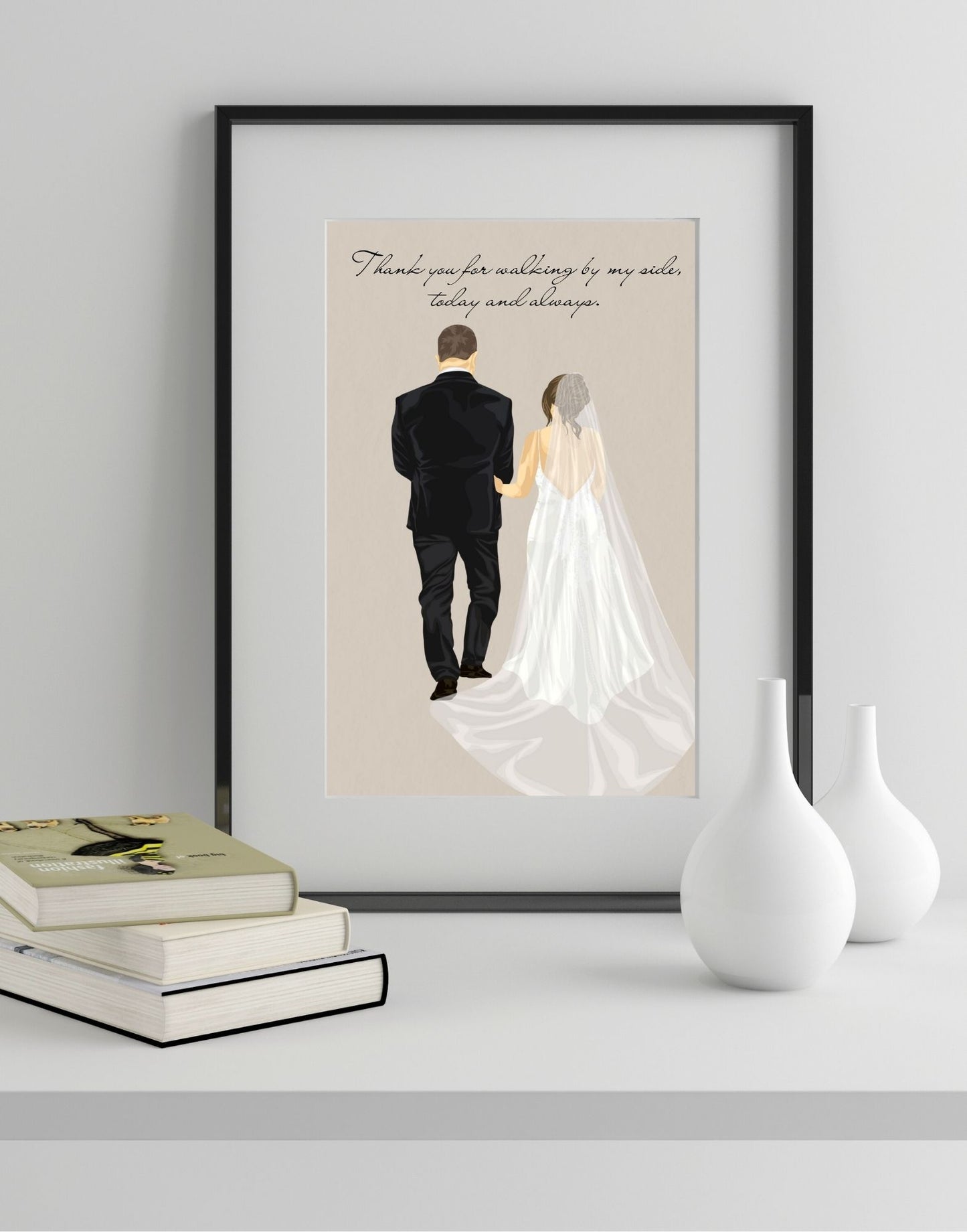 Father & Daughter Walking Down the Aisle Personalised Father of the Bride Wedding Gift