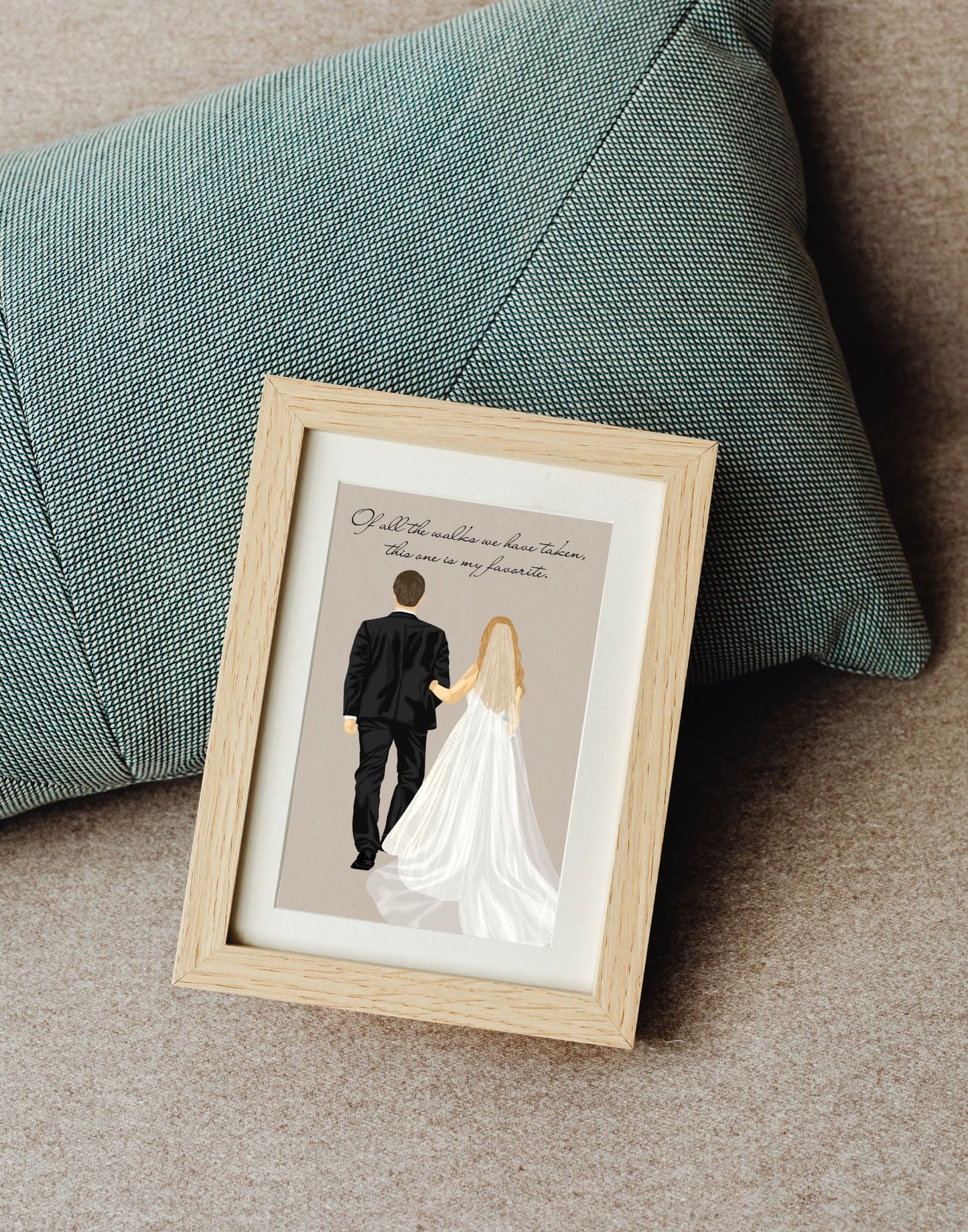 Father & Daughter Walking Down the Aisle Personalised Father of the Bride Wedding Gift