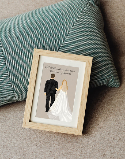 Father & Daughter Walking Down the Aisle Personalised Father of the Bride Wedding Gift