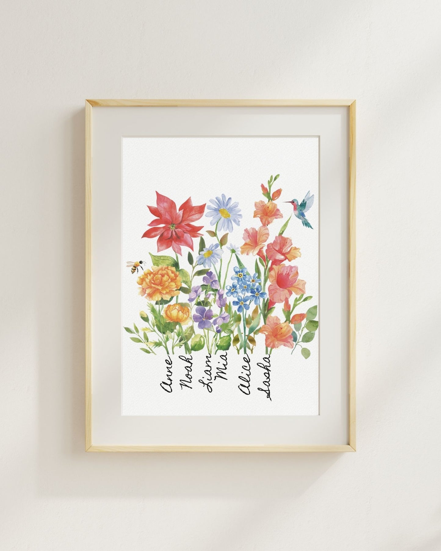 Custom Watercolor Family Bouquet