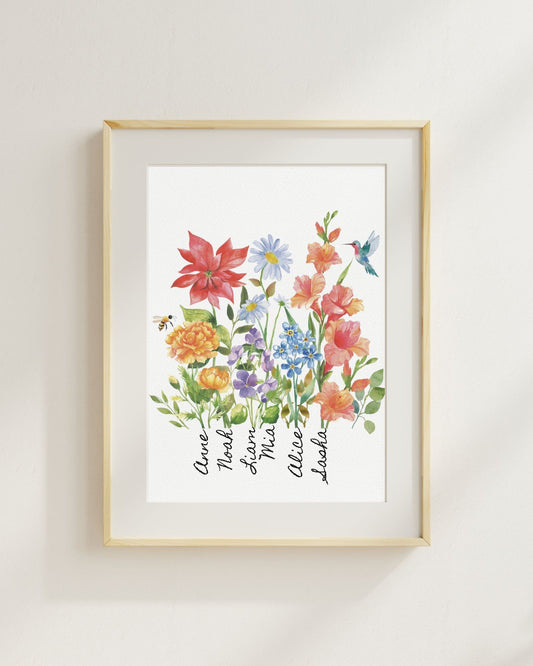 Custom Watercolor Family Bouquet