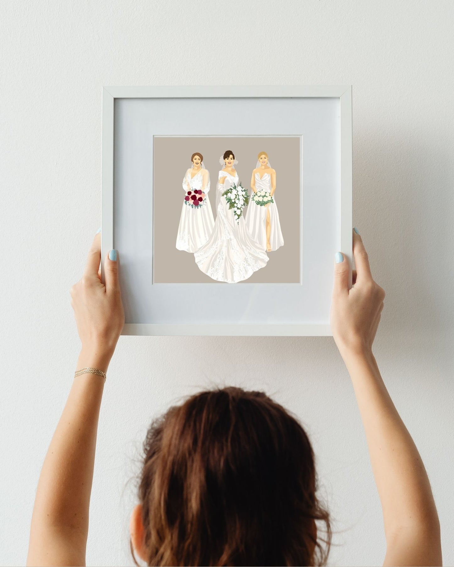 Custom Generational Wedding Portrait Gift for Mother of the Bride