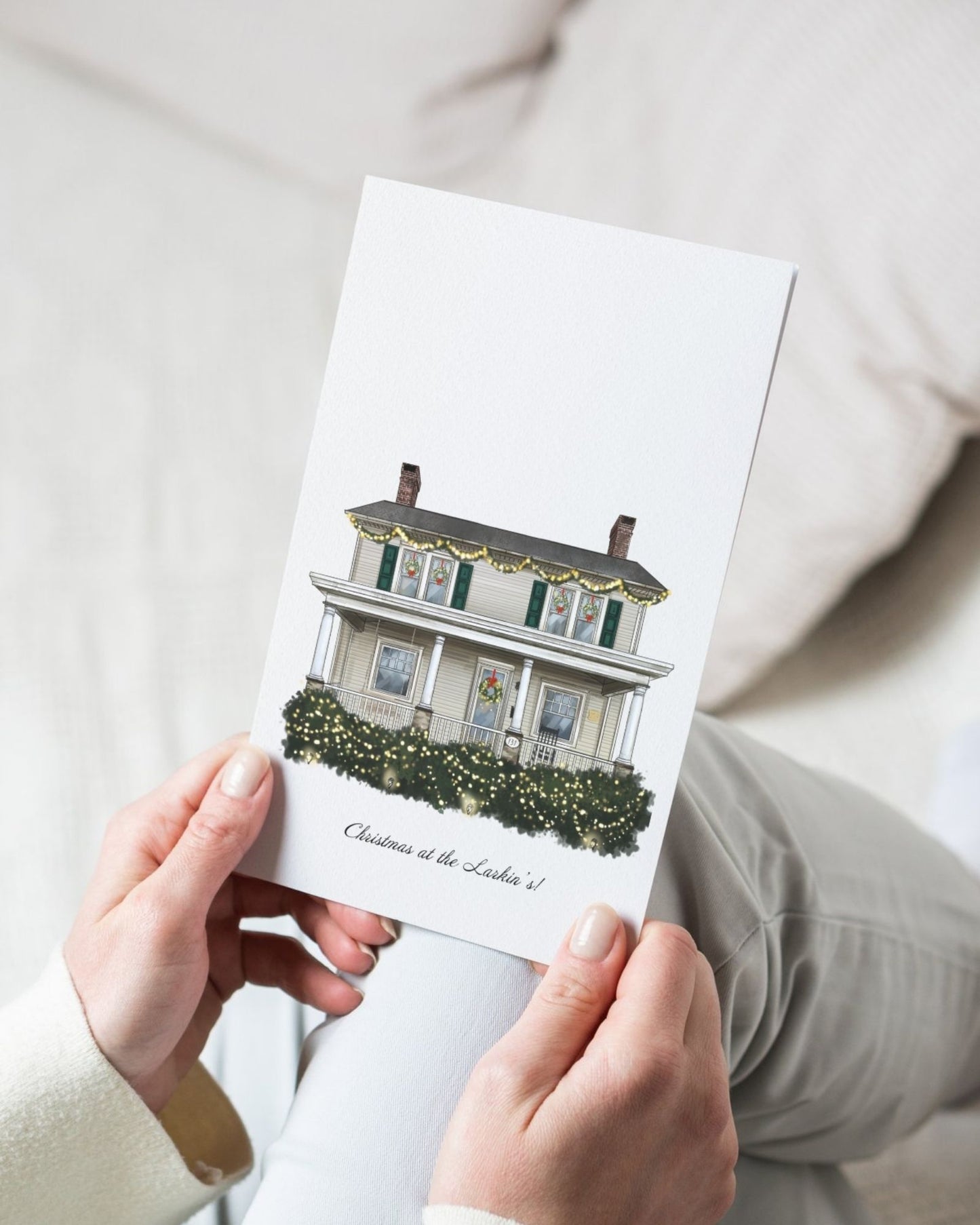 Your Home Portrait on Christmas Cards: Personalised Holiday Card