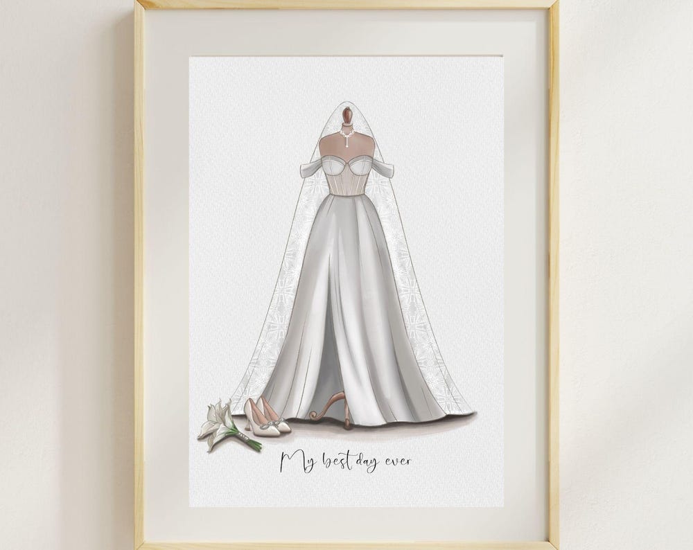 Mother and Daughter Wedding Dress Sketch