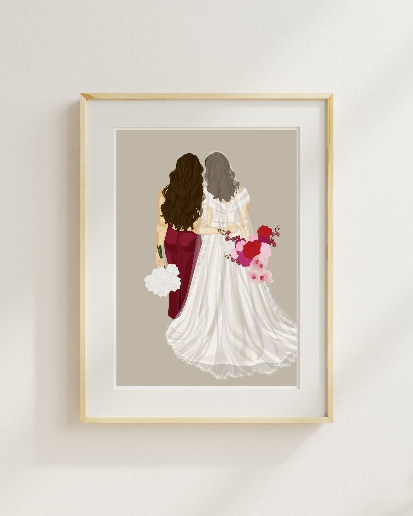Mother of the Bride Gift Personalized Drawing