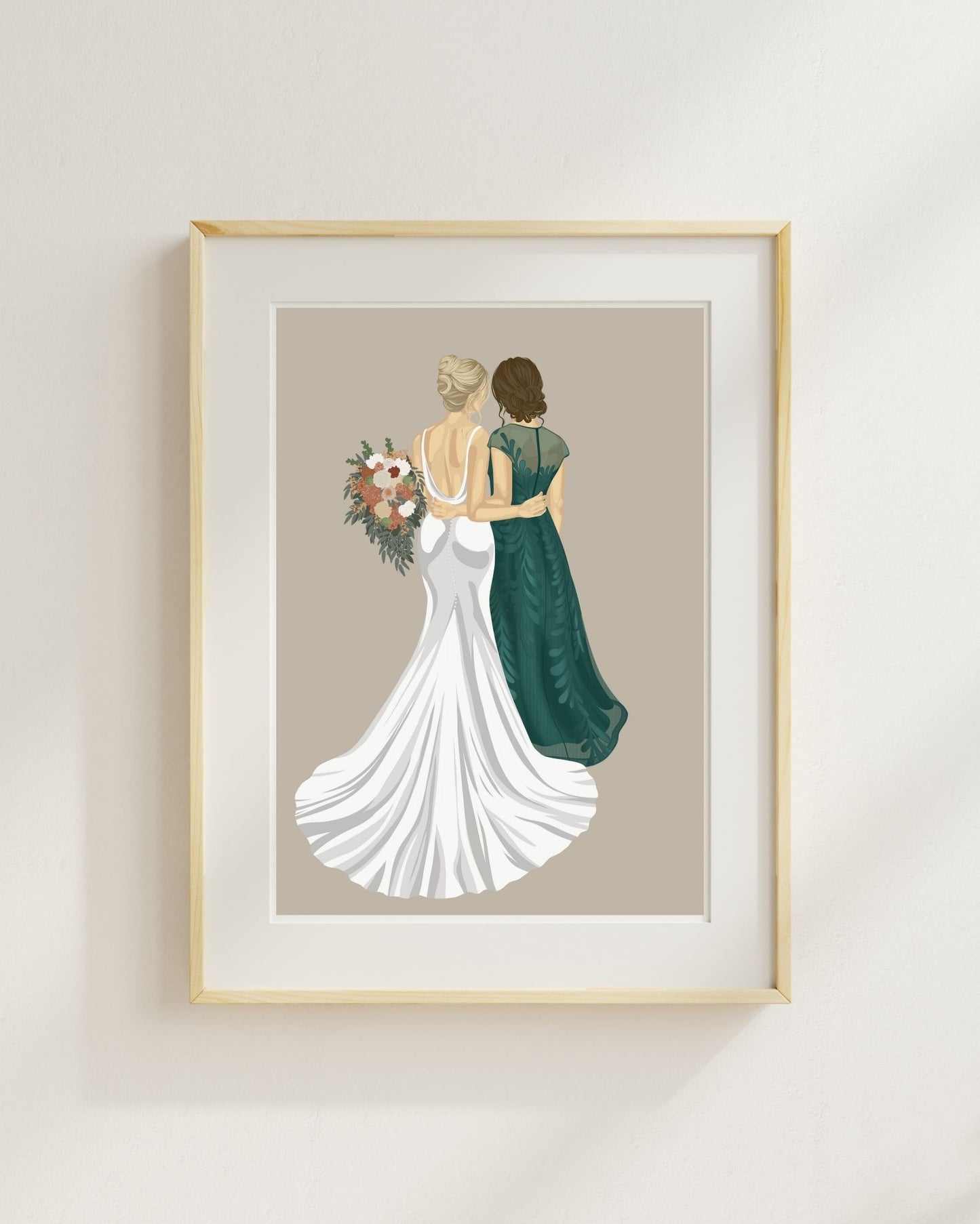 Mother of the Bride Gift Personalized Drawing