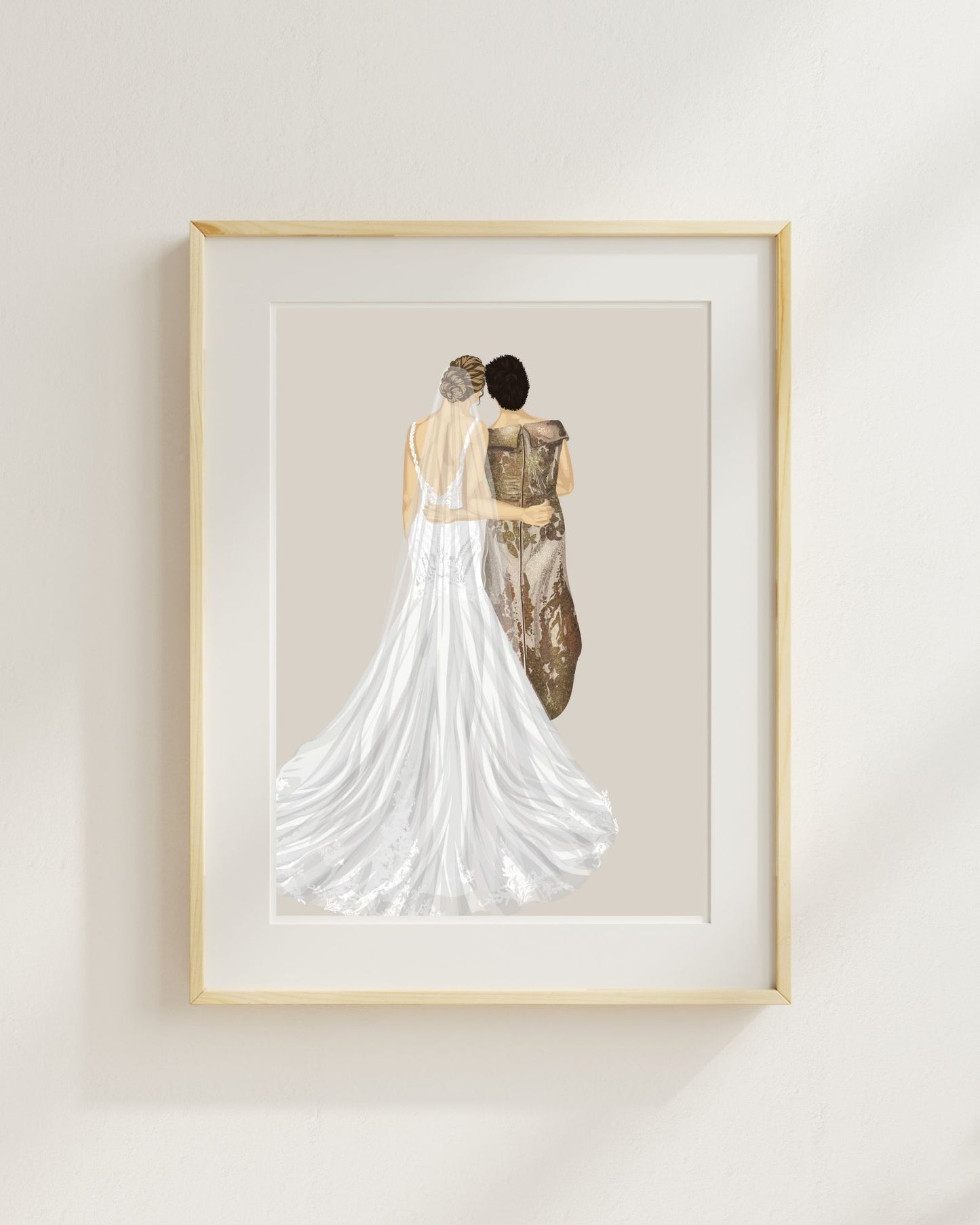 Mother of the Bride Gift Personalized Drawing