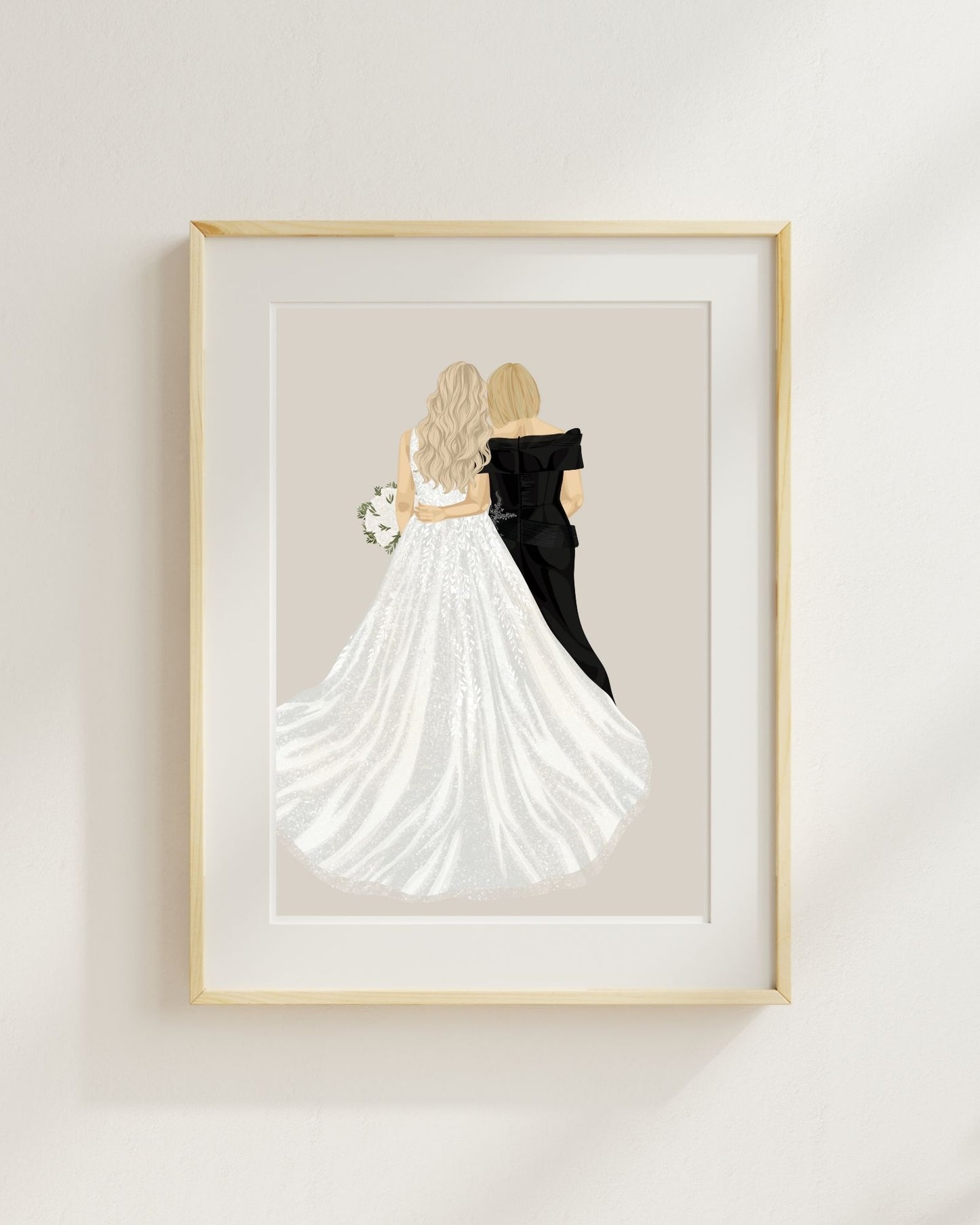 Mother of the Bride Gift Personalized Drawing