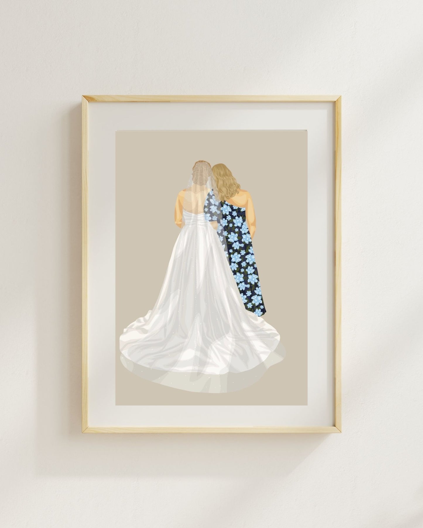 Mother of the Bride Gift Personalized Drawing