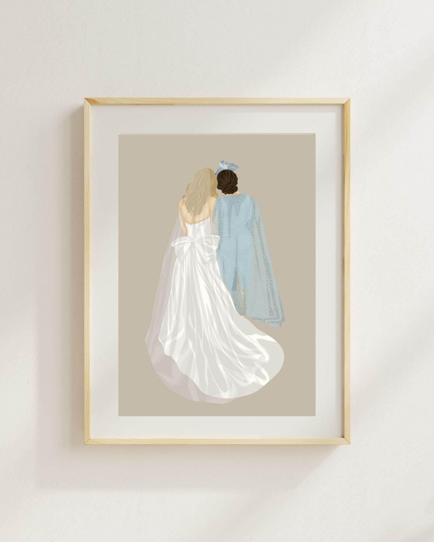 Mother of the Bride Gift Personalized Drawing
