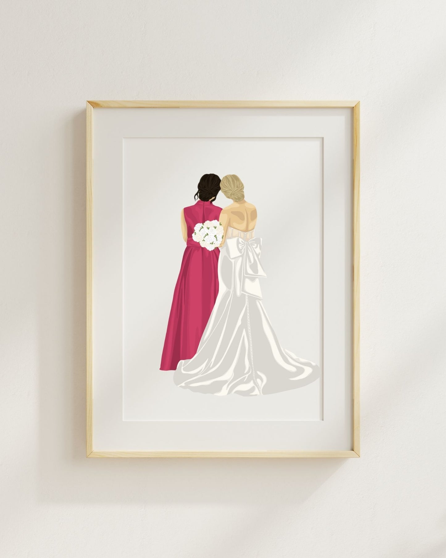 Mother of the Bride Gift Personalized Drawing