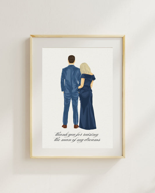 Mother of the Groom Gift Custom Drawing