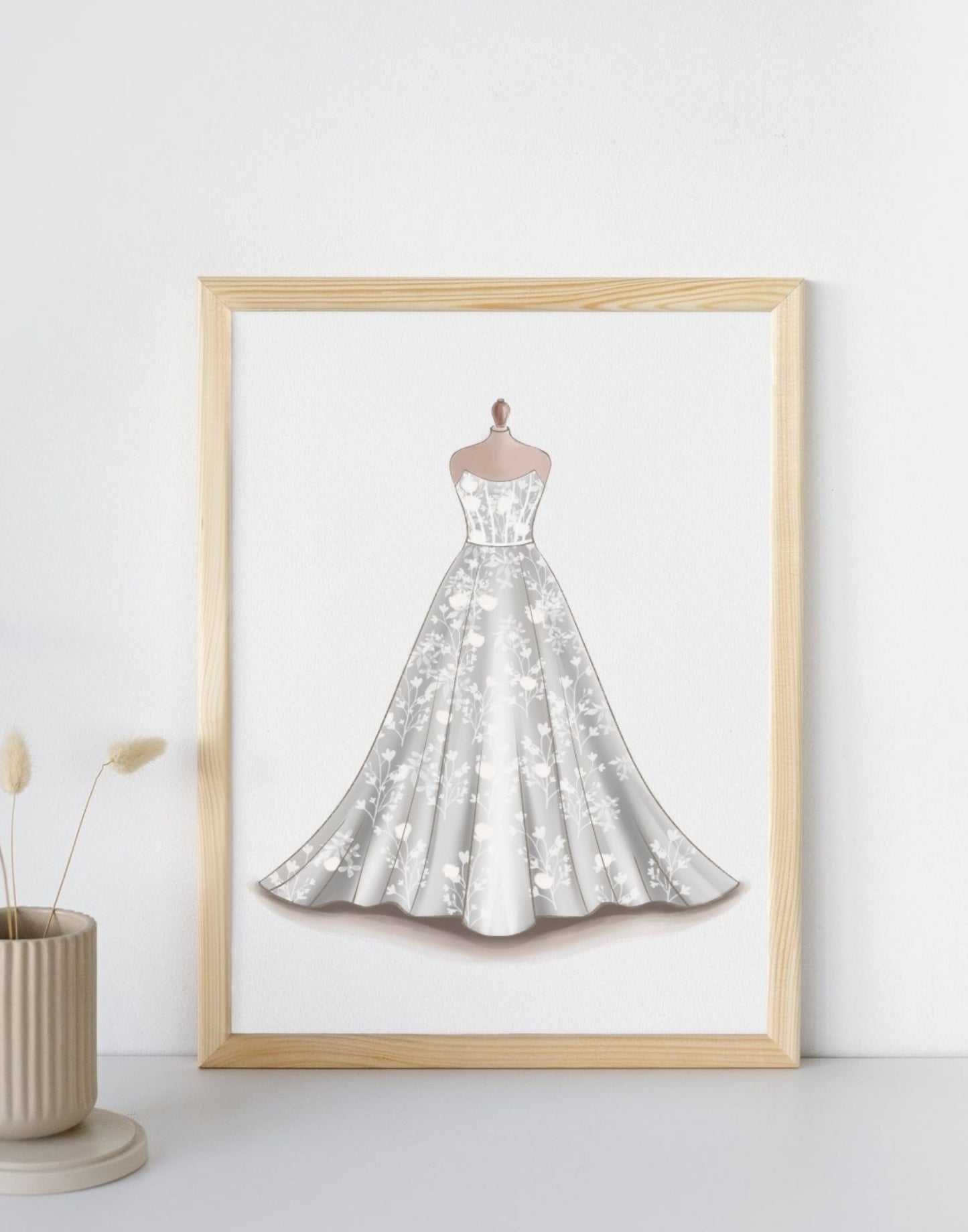 Watercolor Dress Sketch Bridal