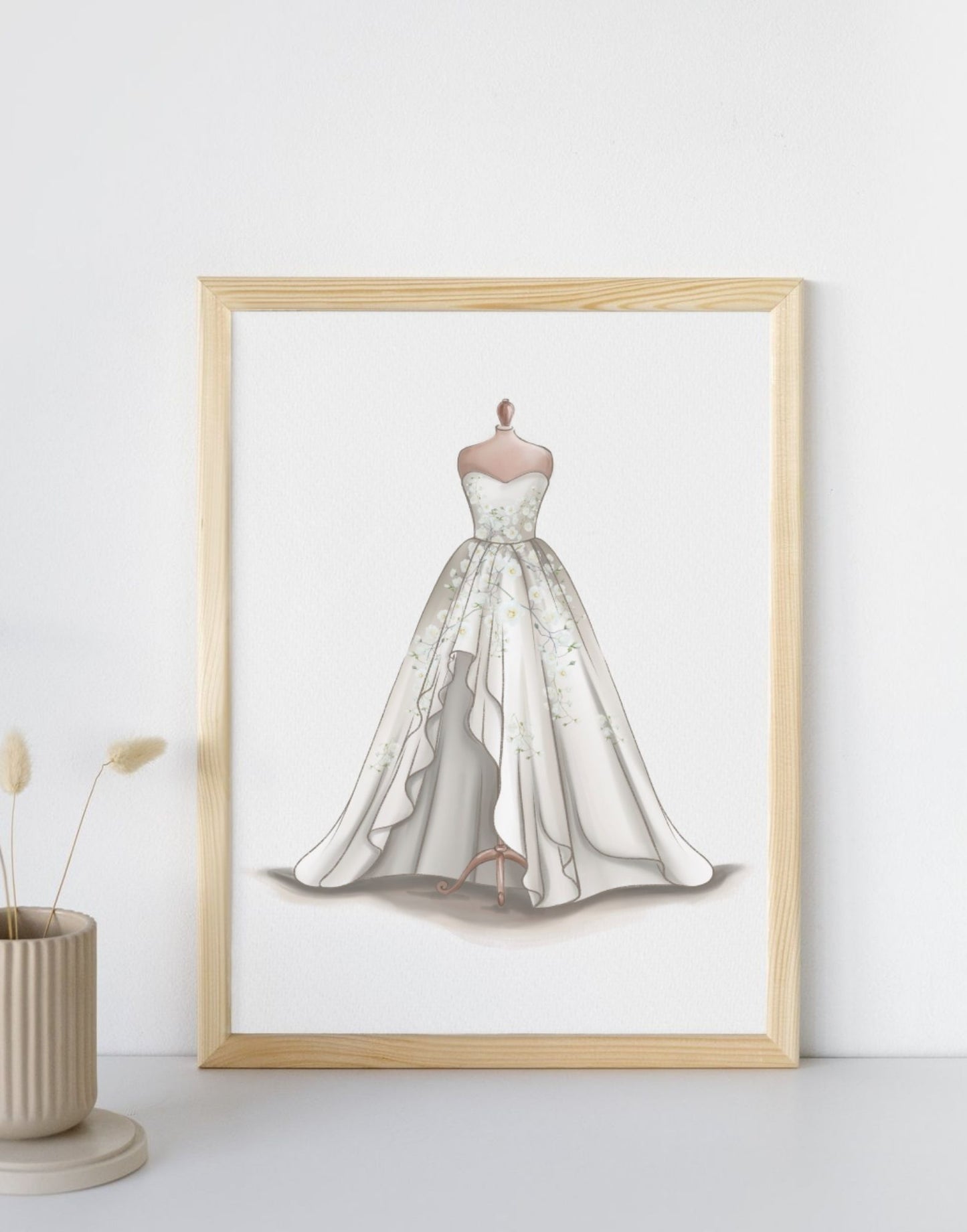 Watercolor Dress Sketch Bridal